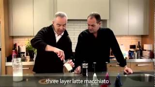 aerolatte  milk frother makes three layer caffè latte macchiato [upl. by Savanna]