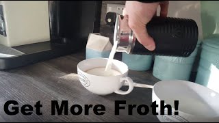 How to Get More Froth from Your Nespresso Coffee Aeroccino  Nespresso tips and help [upl. by Anitel]