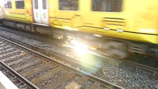 Merseyrail 507 009 making arcs at Birkdale station [upl. by Carrissa]