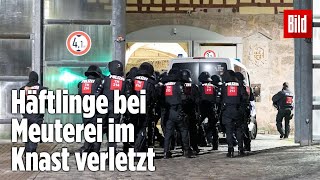 Gefängnismeuterei Polizei stürmt Knast in Thüringen  JVA Untermaßfeld [upl. by Walt834]